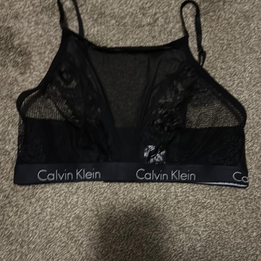 Calvin Klein Sheer Black Bralette